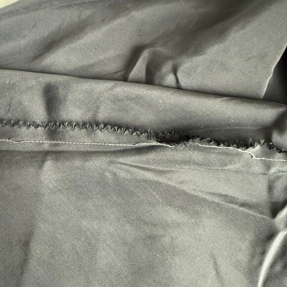 Fischer Vintage Slip Dress Black Nylon Silk Blend Lace Trim Lingerie Size 32 - Picture 12 of 13